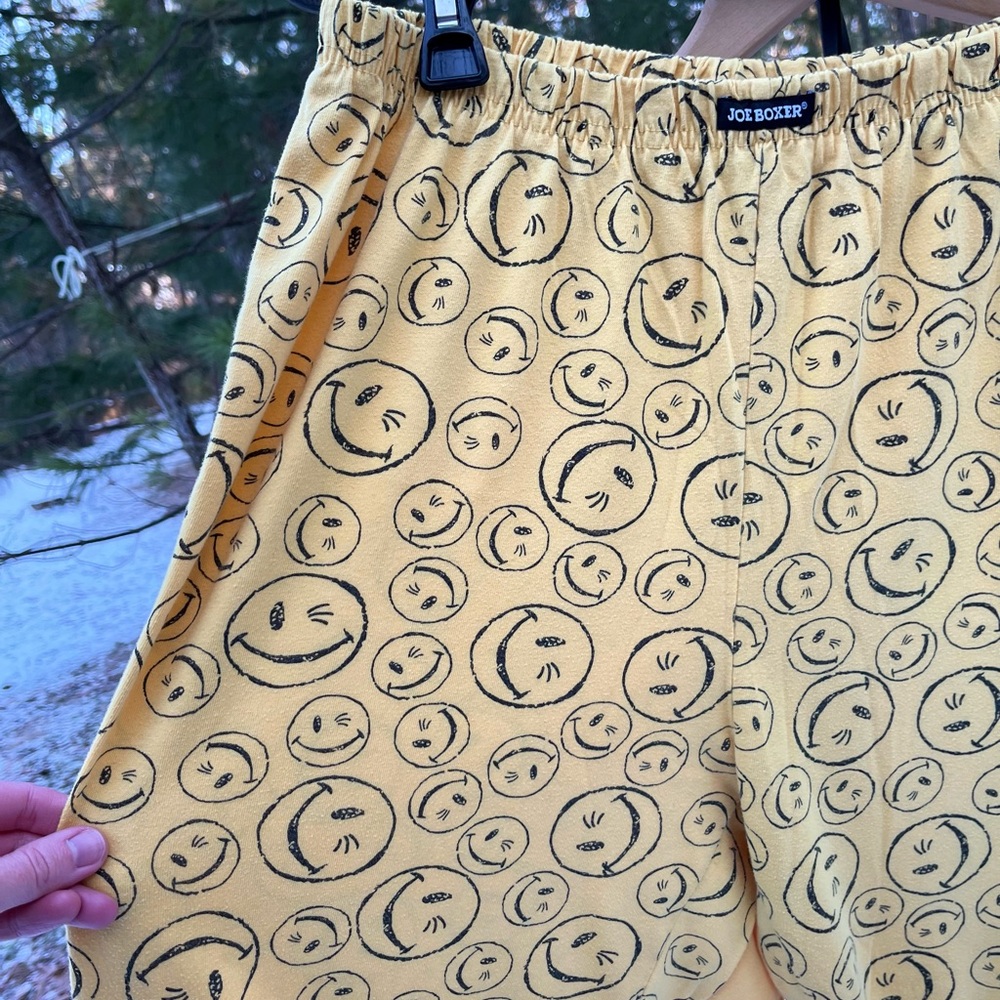 90s Joe Boxer Smiley Face Pajamas 2-Piece Set Womenโs Size XL - Picture 11 of 15
